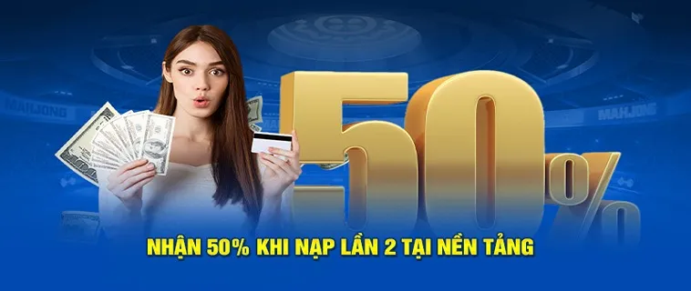 Kích Hoạt Ưu Đãi Nạp Lần 2 Tặng 50% Tại V7Bet Để Tăng Gấp Rưỡi Vốn Cược